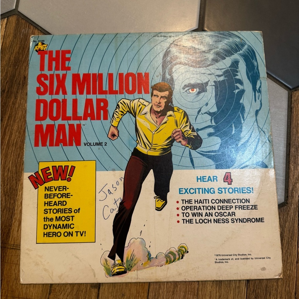 The Six Million Dollar Man Volume 2 Power Records  1976 8186 Vinyl Record LP